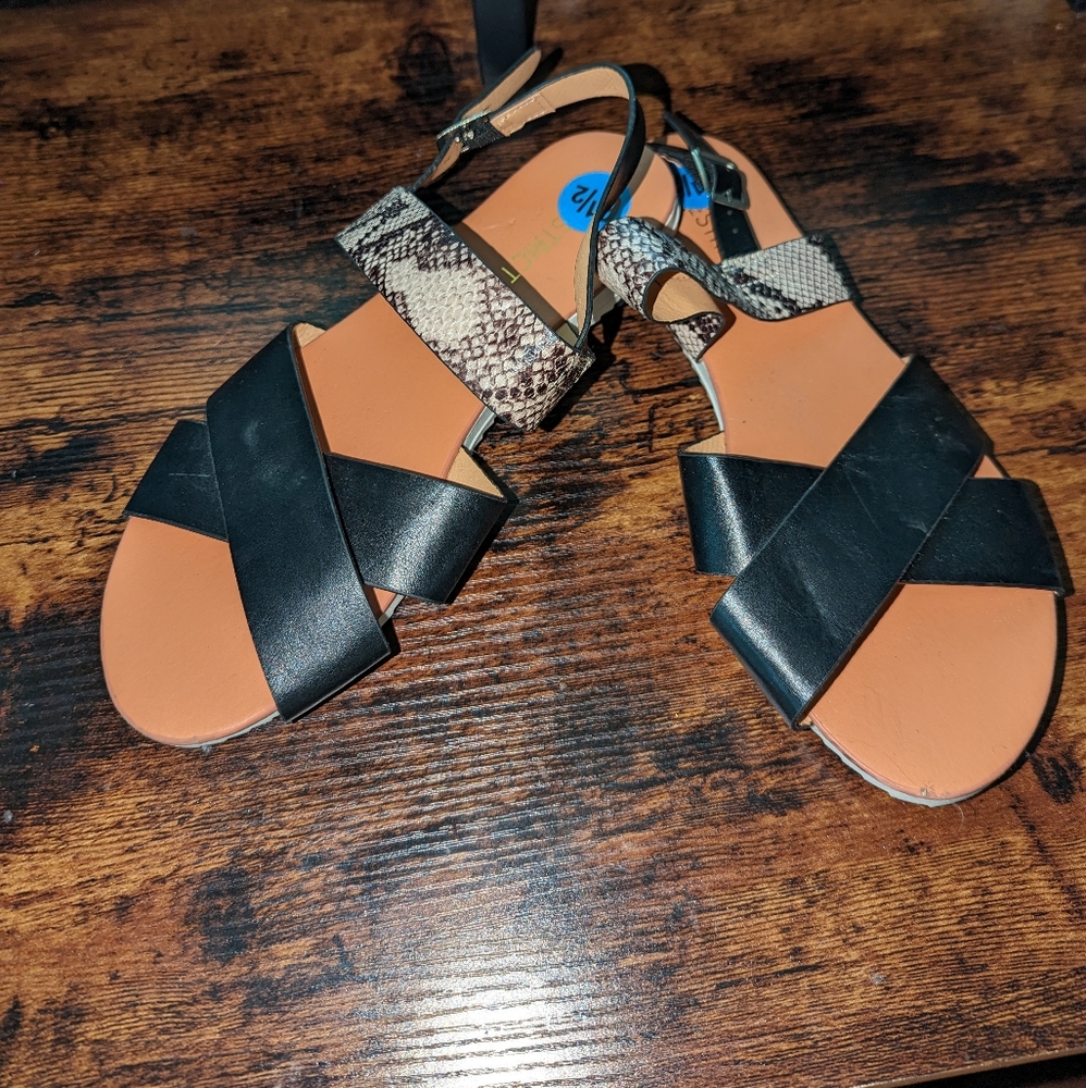 Restricted Faux snake skin Sandals